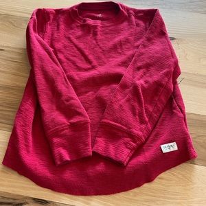 GAP Kids small red long sleeve waffle Shirt